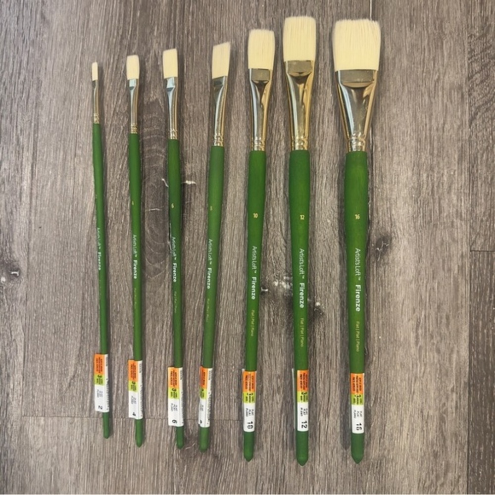 Artist’s Loft Firenze Flat Paint Brush Set Sizes 2–16